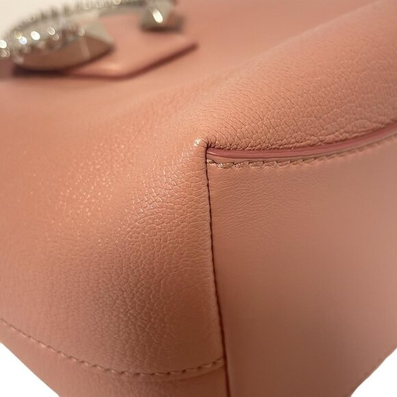 Auth JIMMY CHOO MADELINE - Pink Leather Handbag - Picture 12 of 14